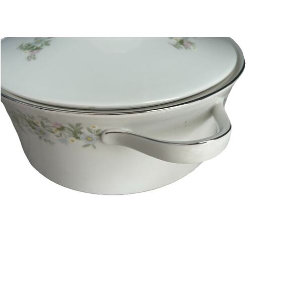 Haviland Forever Spring Covered Vegetable Bowl Casserole Dish 8” Platinum Trim - Picture 15 of 16